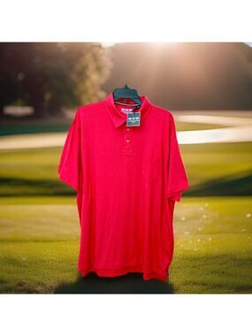Charleston Threads Men Polo Shirt Size XXL 2XL Pink Coral Heathered NWT Pocket